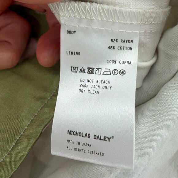 NWT Nicholas Daley Green Calypso Aloha Short Sleeve Shirt Men's Size MEDIUM - Picture 6 of 12